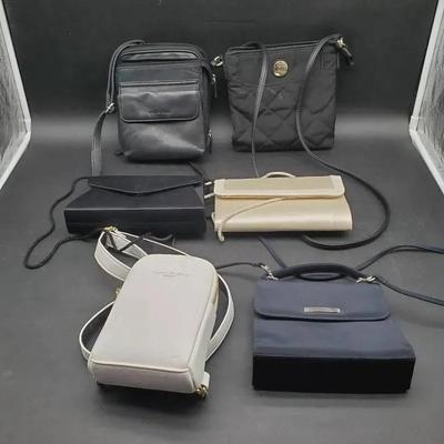 (6) Hand Bags - Fossil, Tommy Hilfiger, Amanda Smith