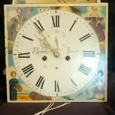 Vintage Painted Dial Weight-Driven Clock Marked “J. Lightbody, Lanark”