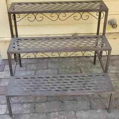 Three-Tier Metal Plant Stand