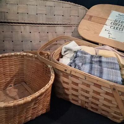 Three Wicker Baskets – Picnic & Storage