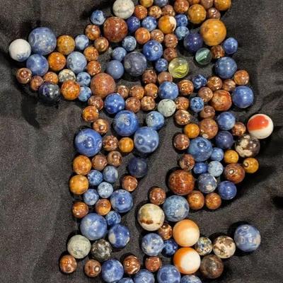 Bennington Pottery & Clay Marble Collection with Uranium Highlights