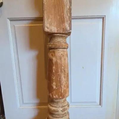 American Wooden Decorative Post with Original Paint