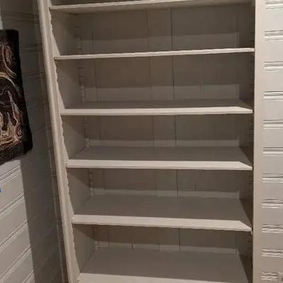1880 Danish Pine Adjustable Shelving Unit – 92” Tall with 7 Shelves