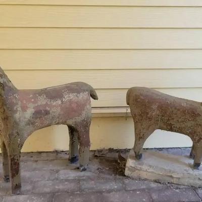 Handmade Danish Concrete Deer Statues