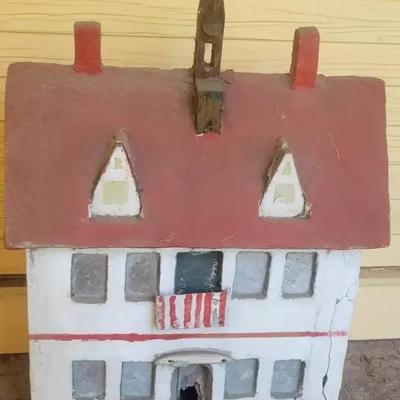 Handmade Danish Decorative Lawn House – 44” Tall Folk Art Piece