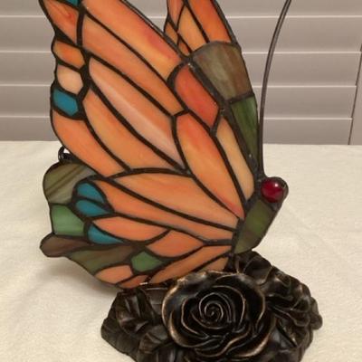 MFS071 Tiffany Style Stained Glass Butterfly Table Lamp New