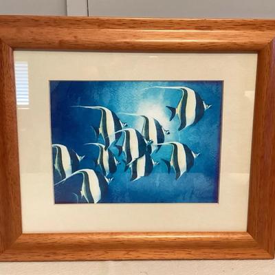 MFS083 Framed Picture Of Tropical Moorish Idol Fish