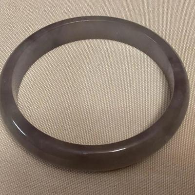 MFS134 Grey Jade Bangle Bracelet 