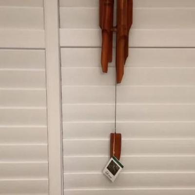 MFS056 Curio Glass Float Wind Chime, Curio Glass Floats & Carved Wooden Bowls