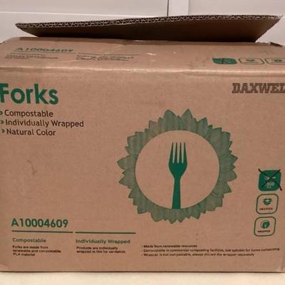 MFS097 Box Of Compostable Individually Wrapped Disposable Forks