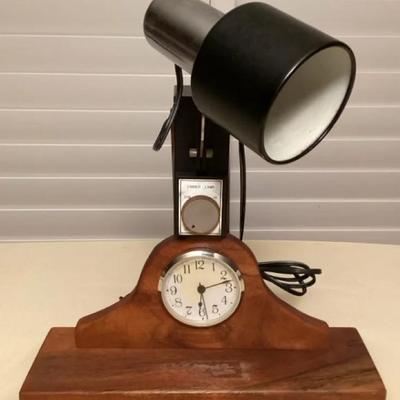 MFS098 Koa Clock Table/Desk Lamp