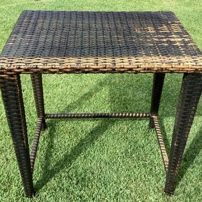 MFS076 Faux Rattan Patio Side Table