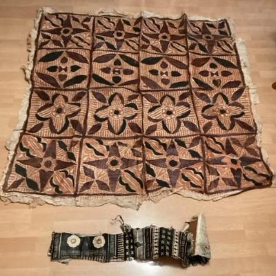 MFS107 Large Piece Of Vintage Kapa Tapa & More!