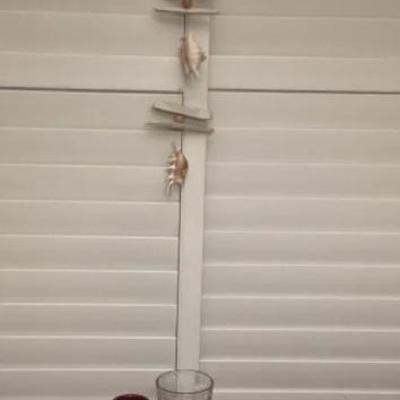 MFS115 Wooden & Rattan Serving Tray, Tiki Mugs Cups, Seashell Wind Chime & More!