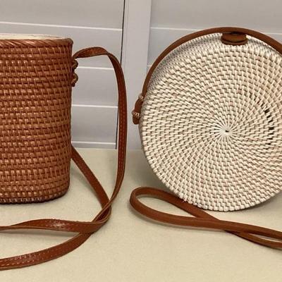 MFS057 Two Woven Basket Style Bags