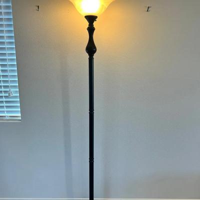 Metal With Glass Floor Lamp