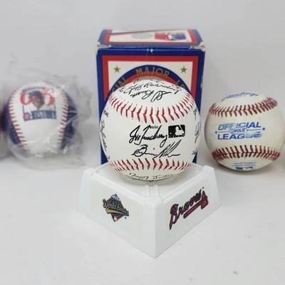 1992 Atlanta Braves Official Major League Autographed Baseball And More