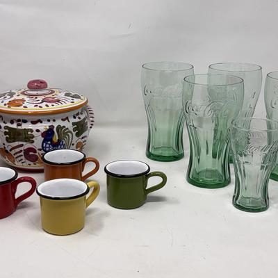 Coca Cola Glassware, Italian Serving Bowl And More