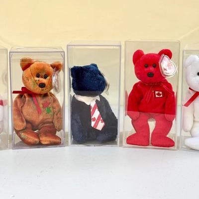 Beanie Babies Canada Collection – Maple Leaf, Flag Patch & Exclusive Bears