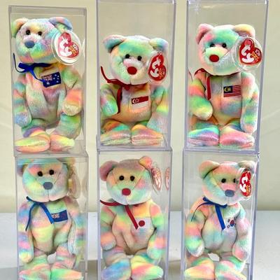 Beanie Babies Asia & Australasia Tie-Dye Collection – Aussiebear, Nipponia, Coreana & More
