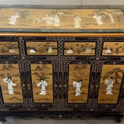 Oriental Style Sideboard Cabinet 