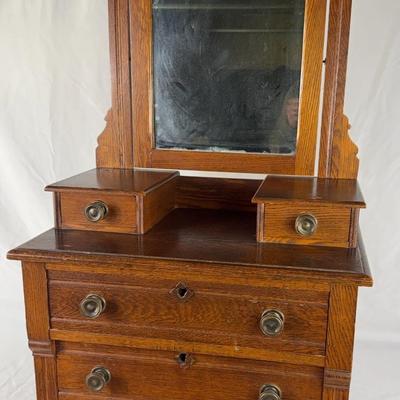 Antique Eastlake Style Dresser with Mirror 