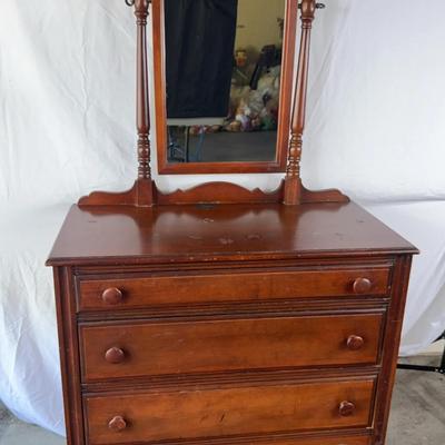 Antique Dresser with Mirror 