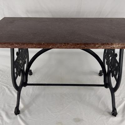 Small Marble Top Domestic Metal Frame Table 