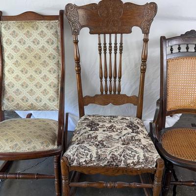 Antique / Vintage Rocking Chair Trio
