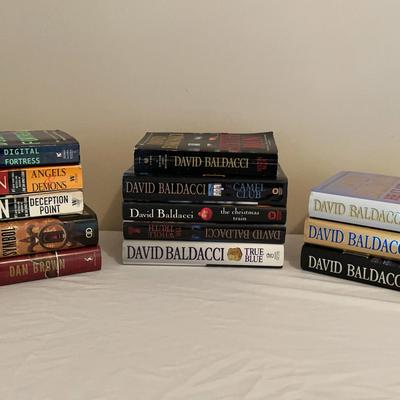 Collection of David Baldacci & Dan Brown Hardcover & Paperback Books
