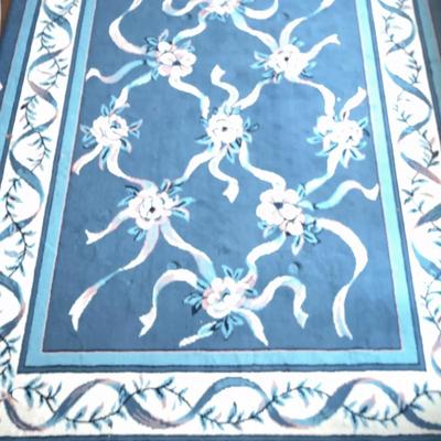 Chinoiserie Blue & Cream Floor Rug
