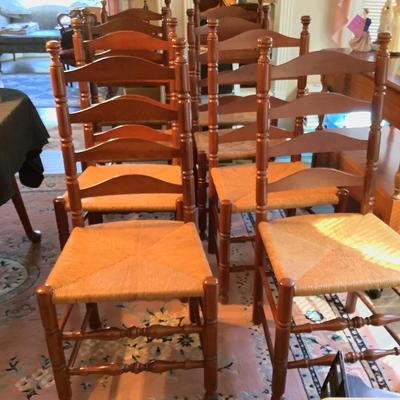 Ladder Back Chairs (8)