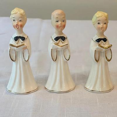 Trio Of Ceramic Choir Boys