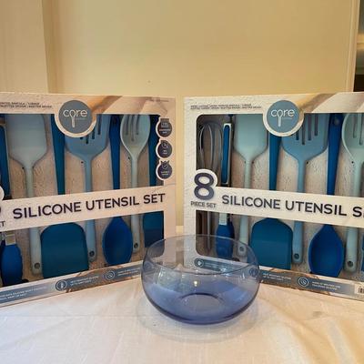Blue Kitchen Utensils (new in box)