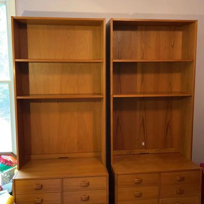 Pair Of Mid-Century Style Bookcases