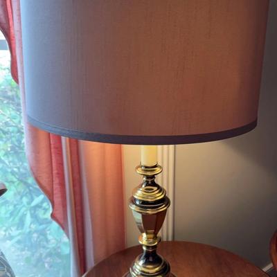 Two Gold-Tone Table Lamps