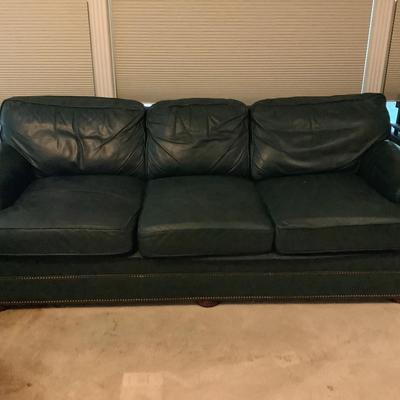 Green Leather Sleeper Sofa