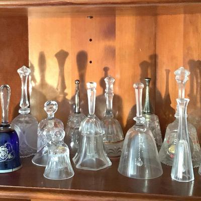 Collection Of Glass And Crystal Bells (15)