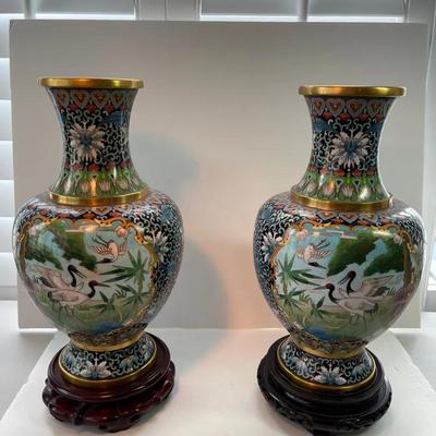 Chinese Cloisonne Vases 