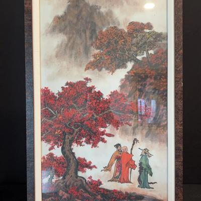 Chinese Hand painted Ink & Watercolor Landscape