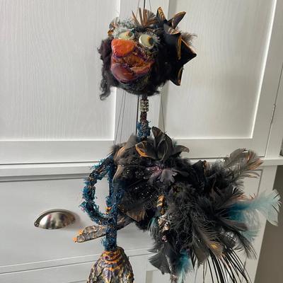 Fanciful Birdlike Creature Marionette Puppet