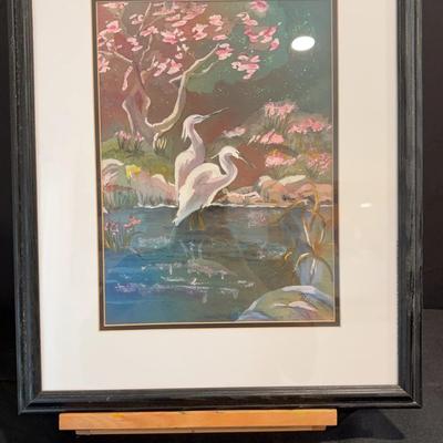 Cranes Watercolor 2 by Susan Holleran