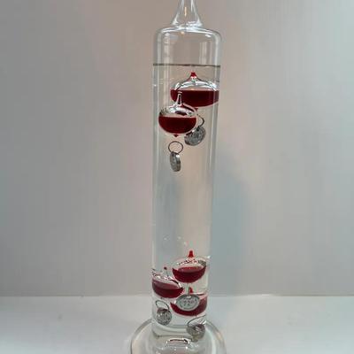 Red Galileo Glass Thermometer 