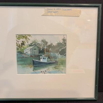John A. Neff Watercolor “Back Cove”