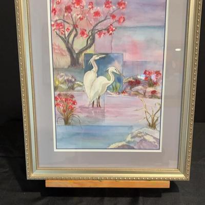 Cranes Watercolor 1 by Susan Holleran