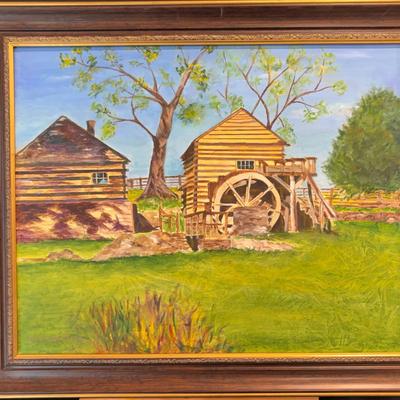 Waterwheel Painting by Susan Holleran