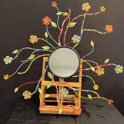 Flower Wall Mirror Sculpture 