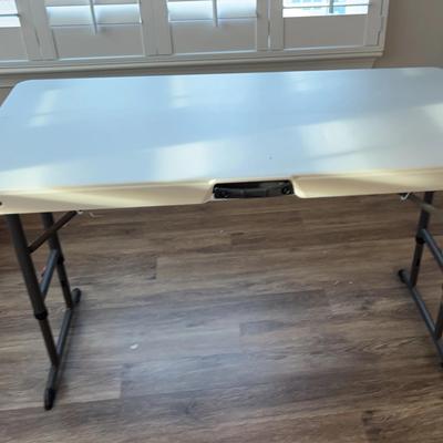 Lifetime Foldable 48”x24” Table (adjustable height)