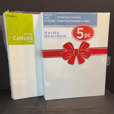 Collection of 11 Blank Canvas (16 in X 20 in)