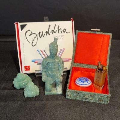 Zen Buddha Figurines, Board Mini & Stamp